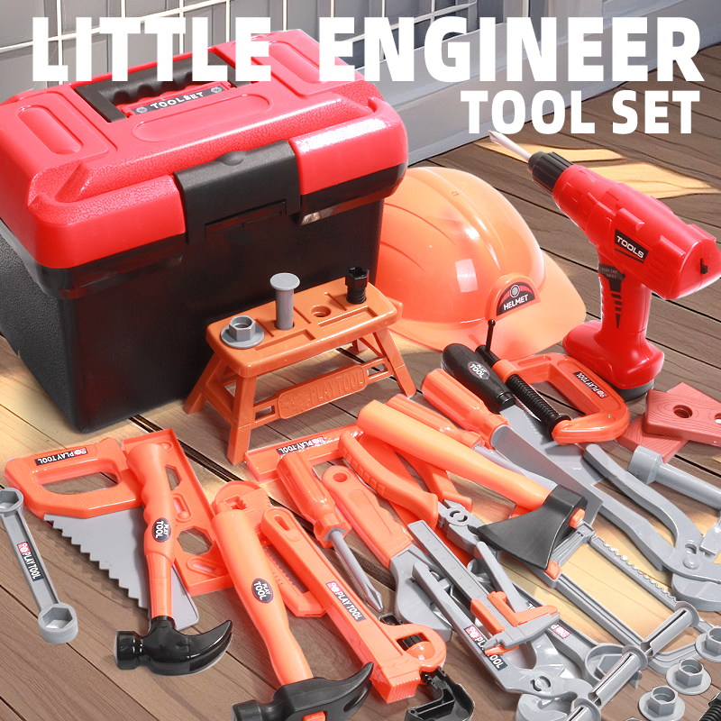 Gardening Tools For Kids - Children's Engineering Kit with Realistic Screws/Nuts/