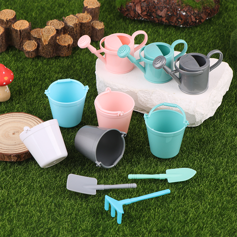 Gardening Tools Toys - 1:12 Dollhouse Miniature Watering Can Bucket