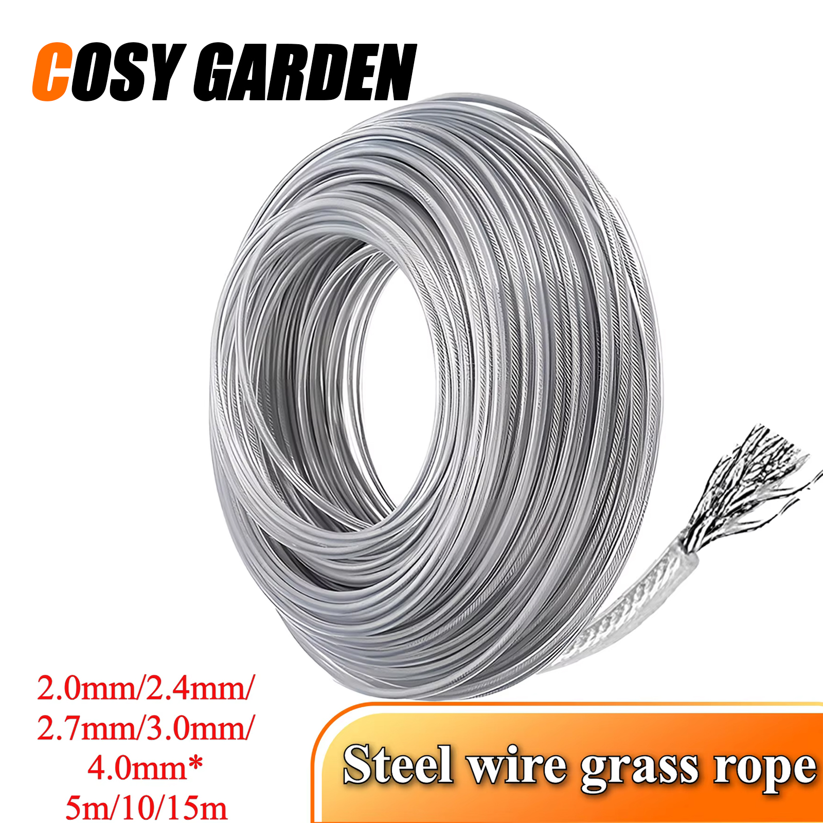Gardening Tools Long - COSY 10M/15M Steel Wire Nylon Grass