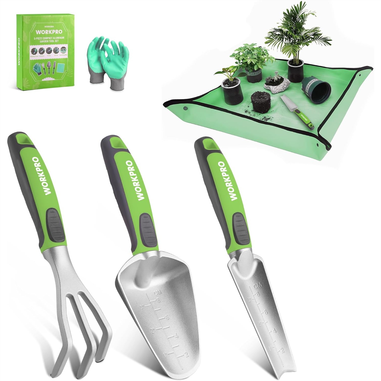 Gardening Tools Images - 5PCS Aluminum Garden Tool Set with