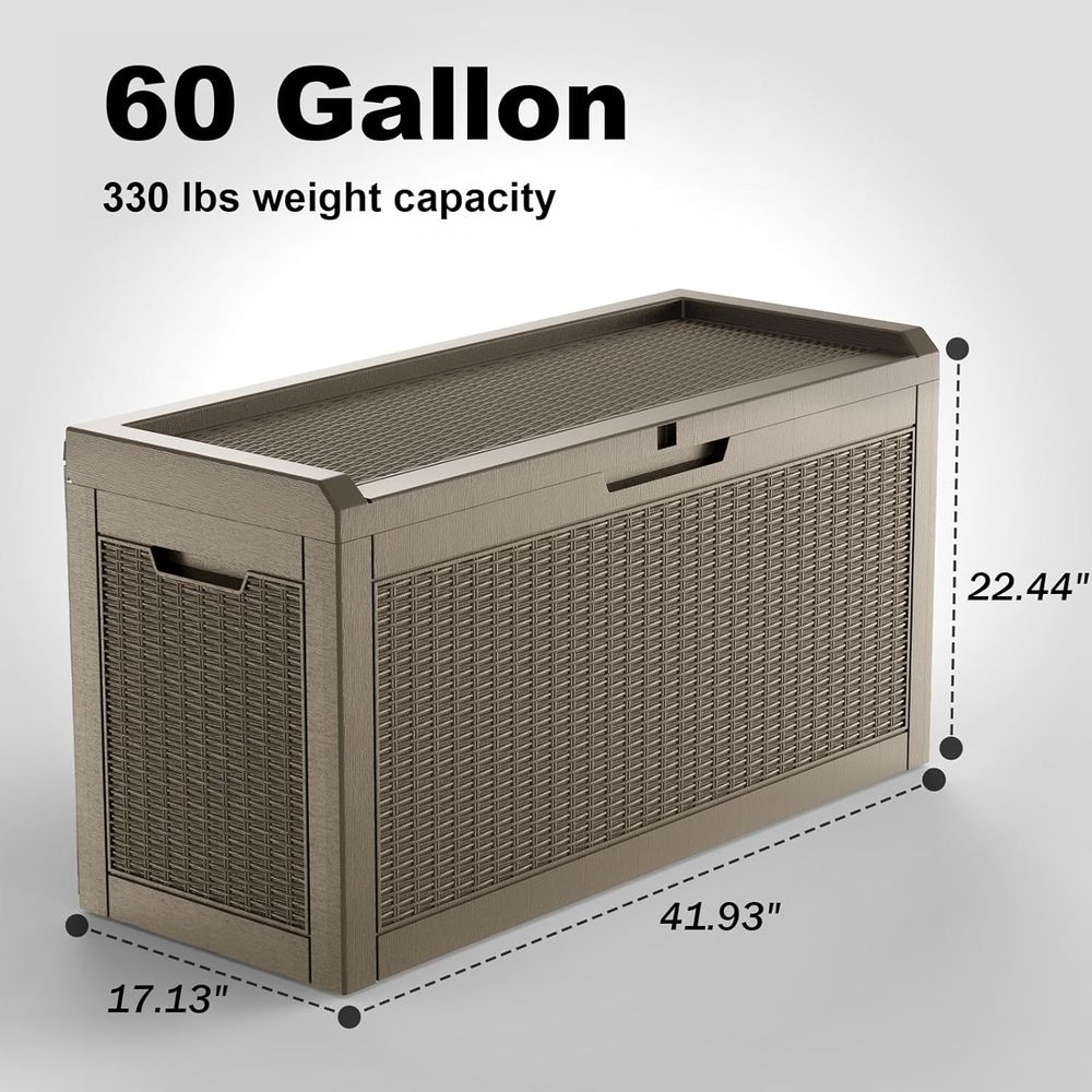 60 Gallon Resin Deck Box - Loc – обзор и цена Gardening Tools And Accessories