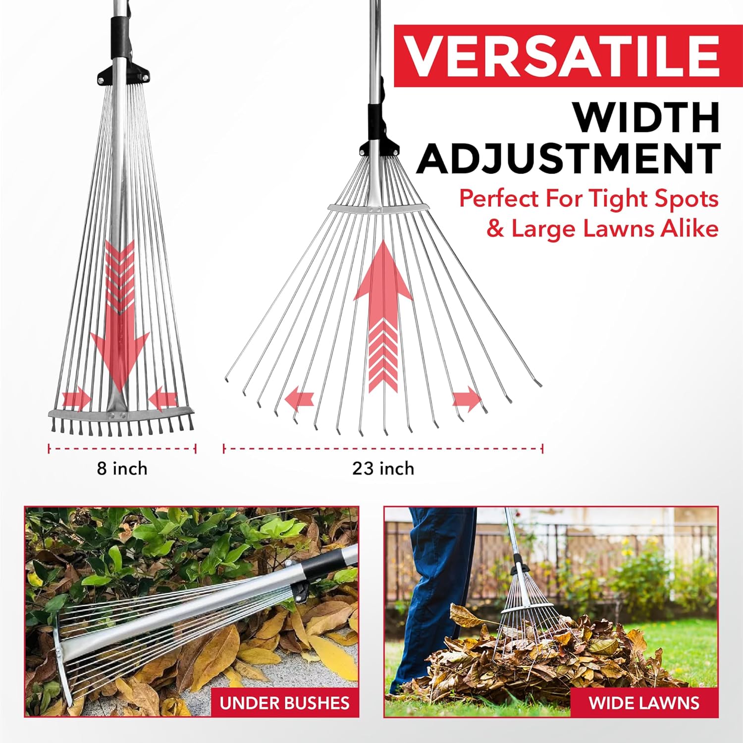 Adjustable Metal Rake - Collap – обзор и цена Gardening Tools Images