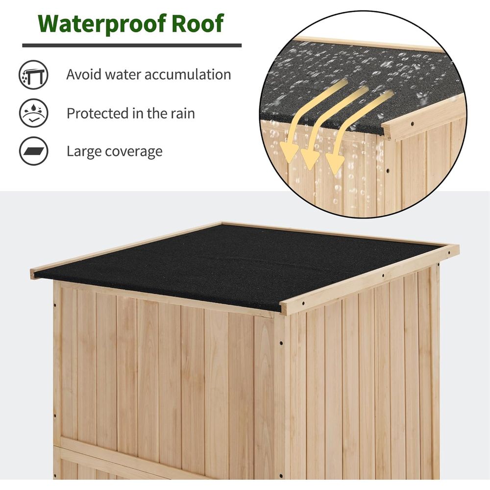 30 Natural Wood Outdoor Storag – обзор и цена Gardening Tools And Accessories
