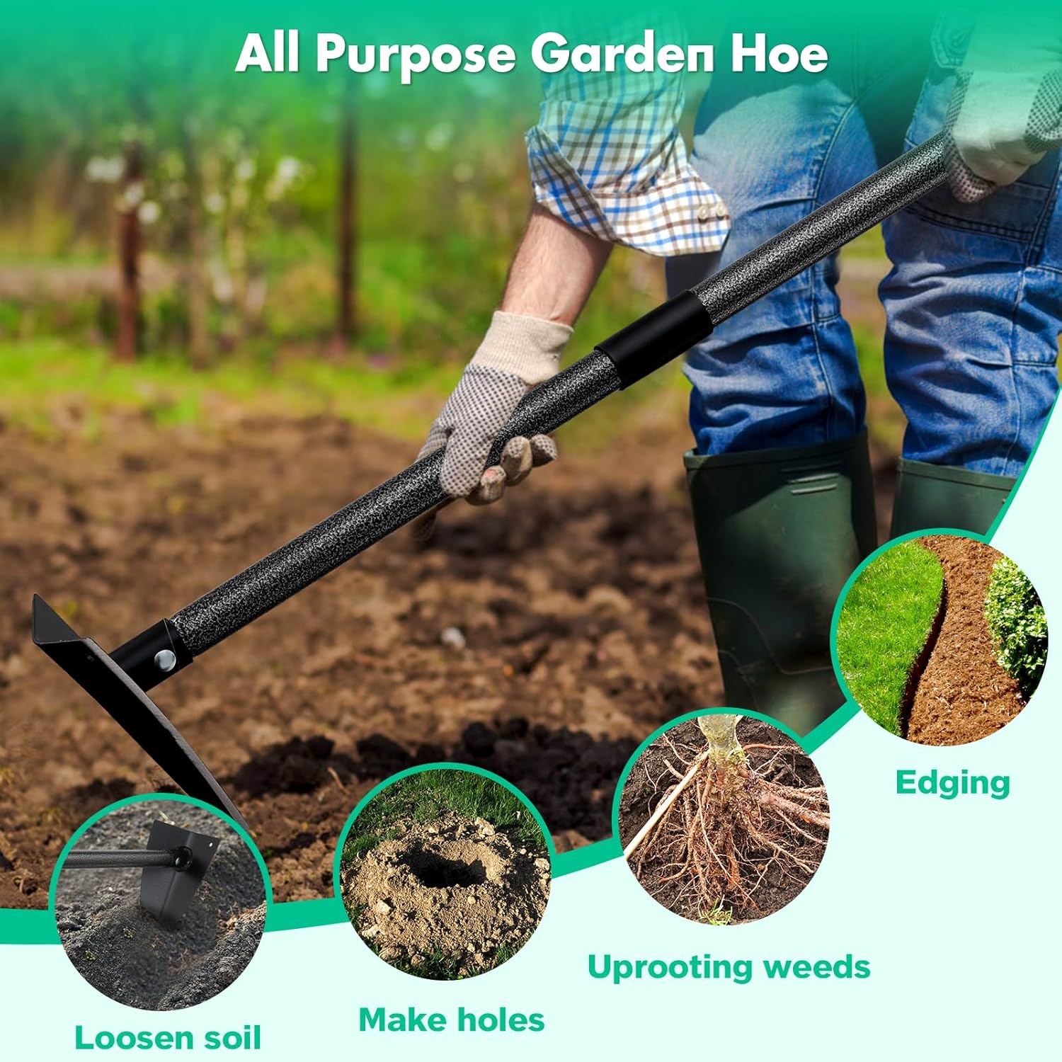 Garden Hoe, Heavy Duty Trenchi – обзор и цена Gardening Tools Images