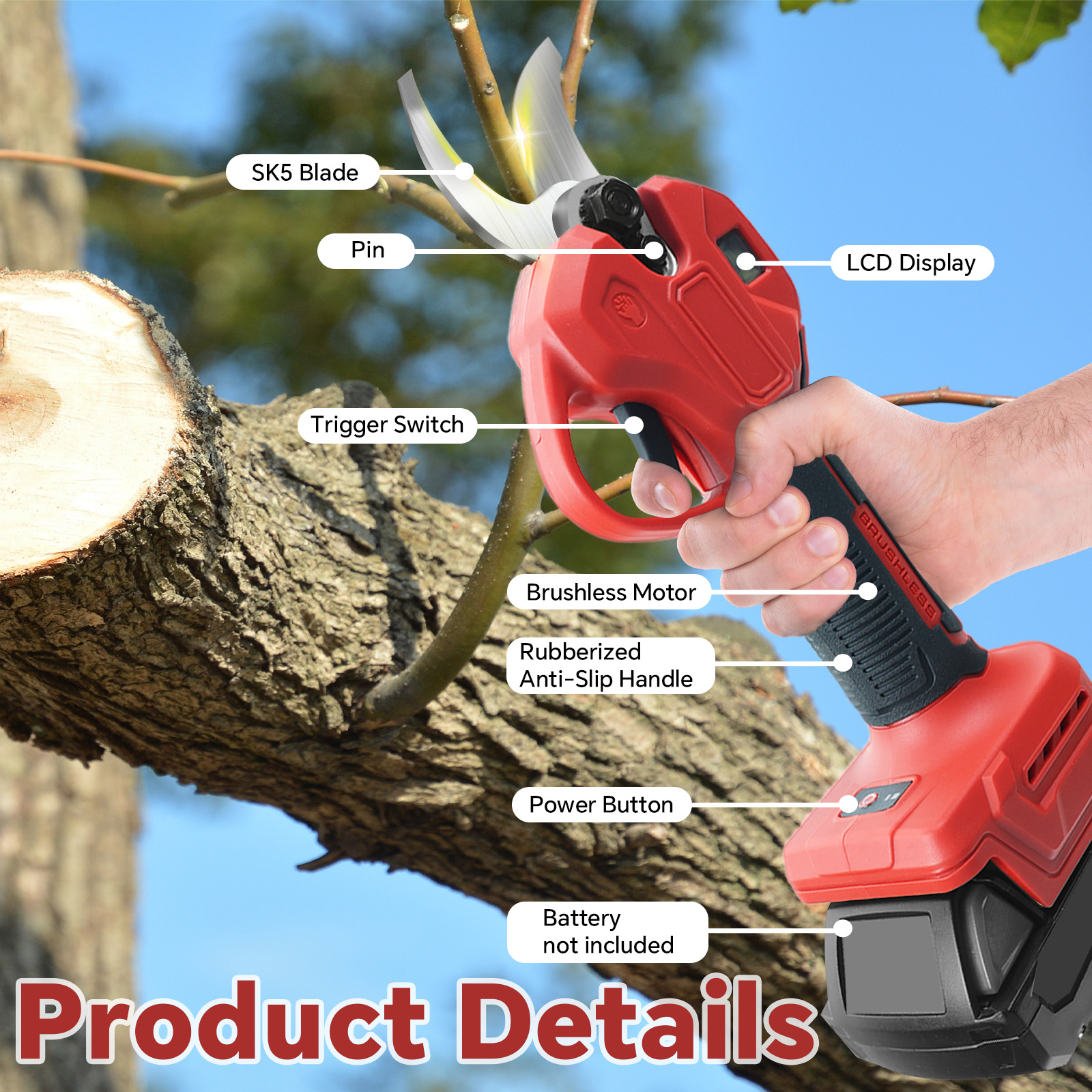 30mm Brushless Electric Prunin – обзор и цена Gardening Tools Spade