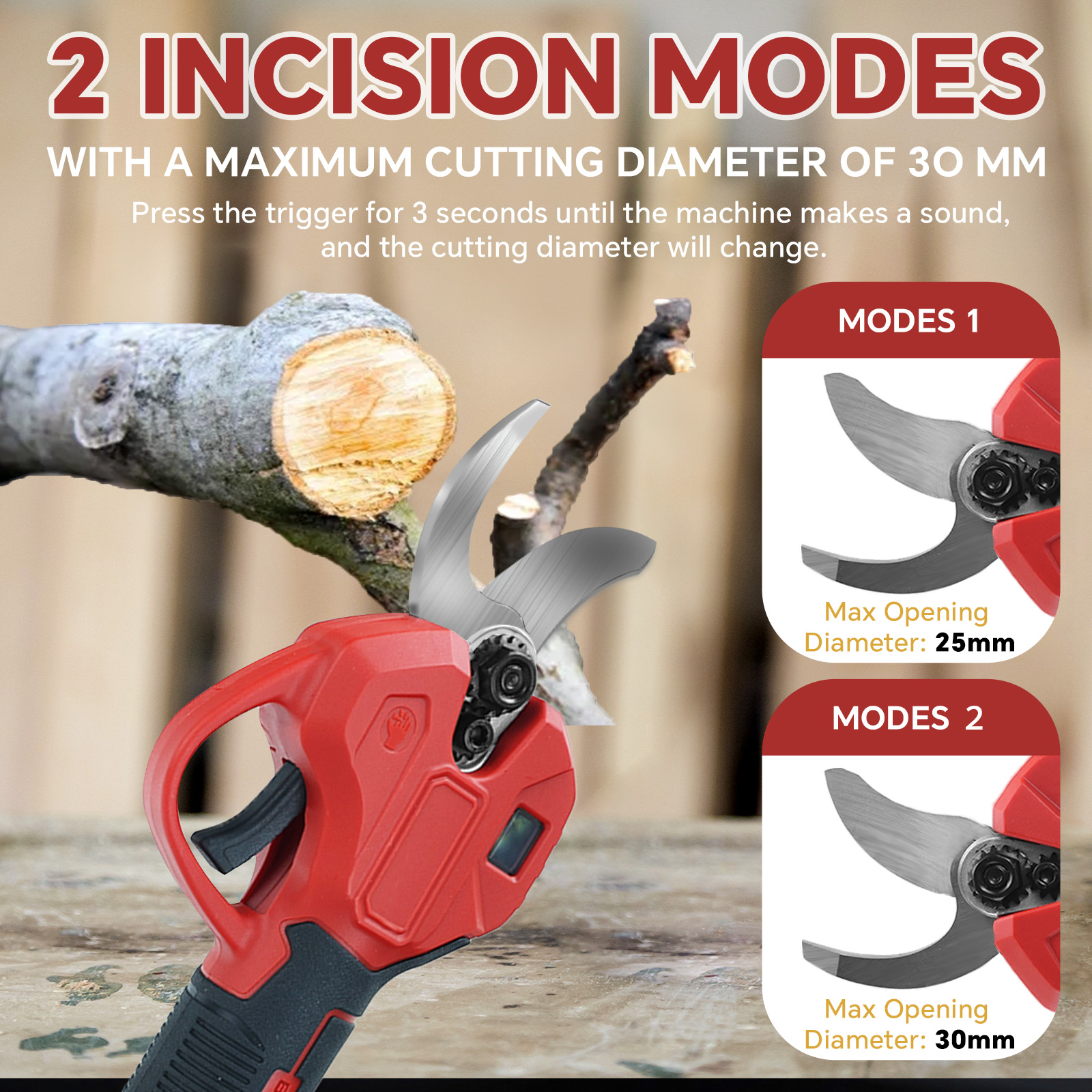 30mm Brushless Electric Prunin – обзор и цена Gardening Tools Spade