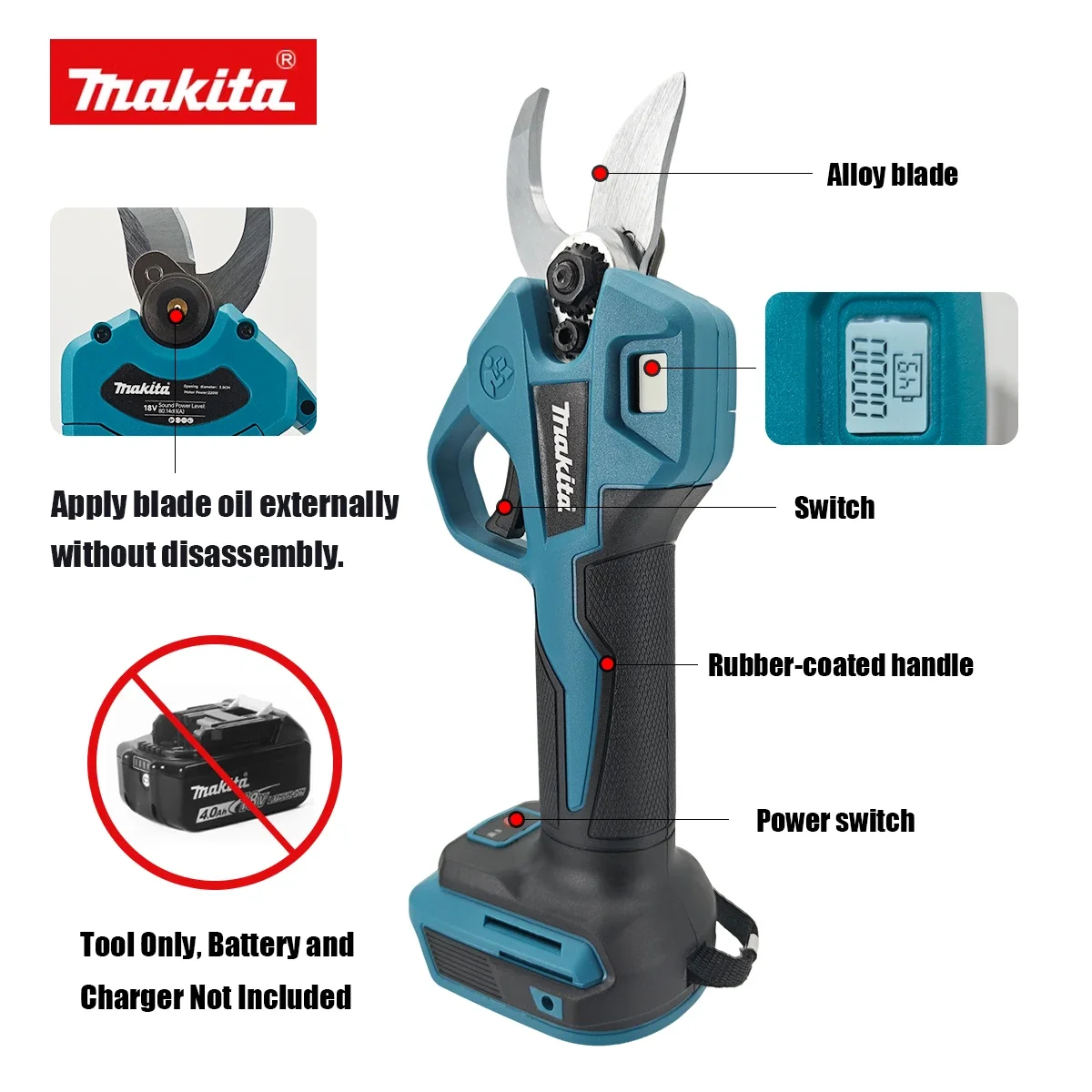 Makita Brushless Electric Prun – обзор и цена Gardening Tools Spade