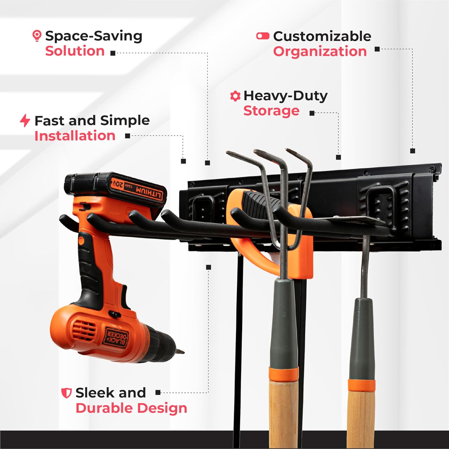 80-Inch Garage Tool Organizer  – обзор и цена Gardening Tools Images