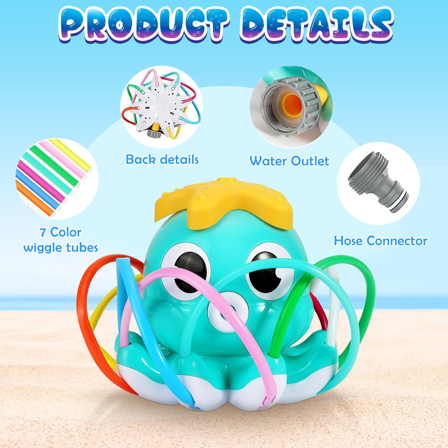 Octopus Sprinkler Water Spray  – обзор и цена Gardening Tools For Kids