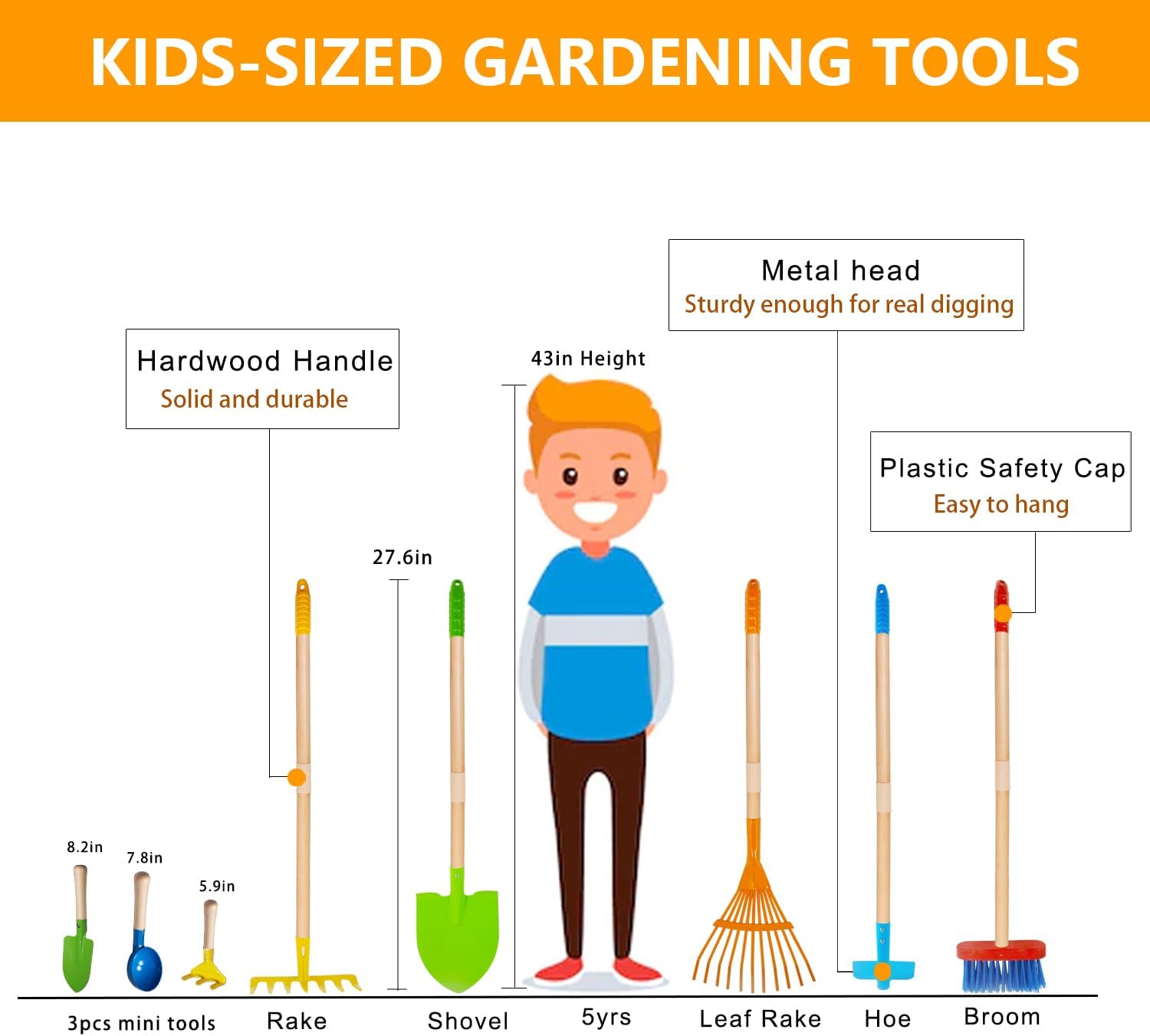 Toddler Gardening Tools, 8PCS  – обзор и цена Gardening Tools Images