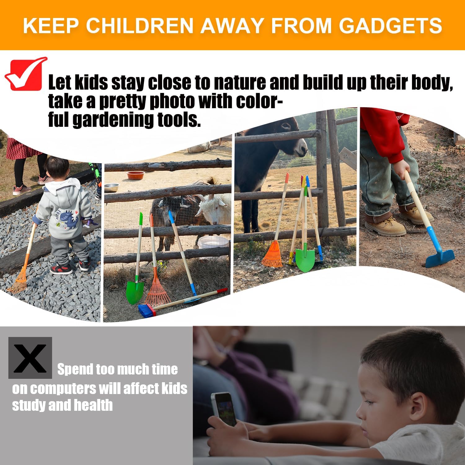 Toddler Gardening Tools, 8PCS  – обзор и цена Gardening Tools Images