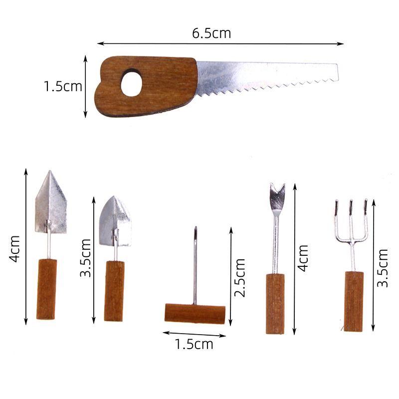 6Pcs/set Dollhouse Miniature S – обзор и цена Gardening Tools Toys