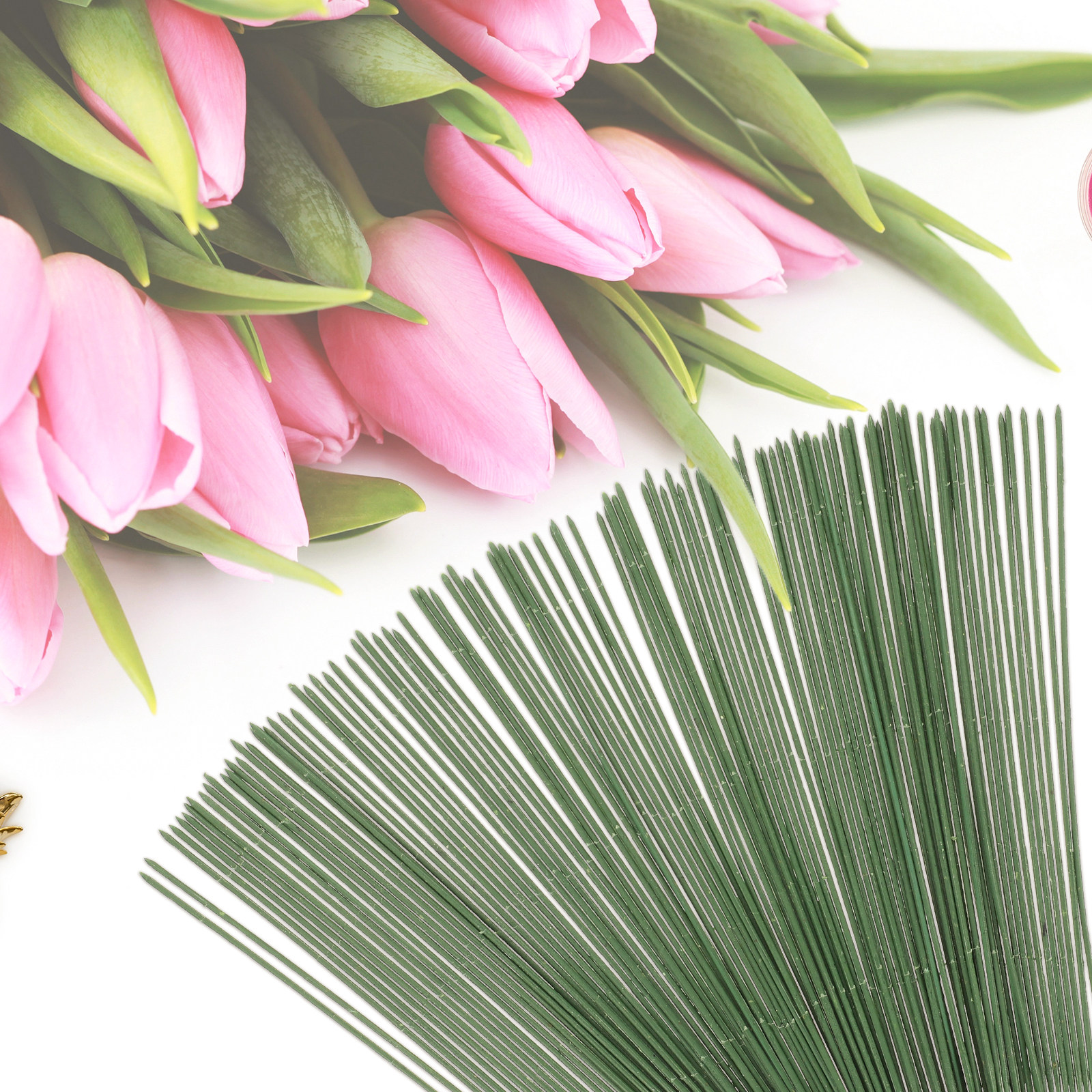 100Pcs Artificial Flower Stems – обзор и цена Gardening Tool Diy