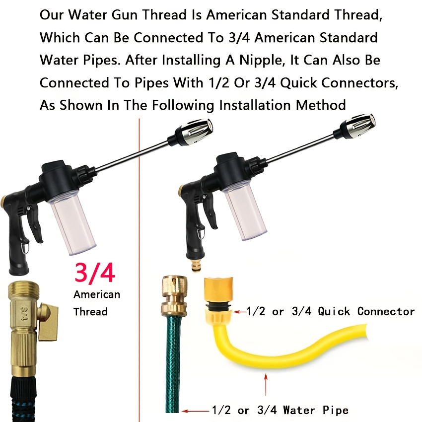 Garden Watering Gun Hose Nozzl – обзор и цена Gardening Tools Long