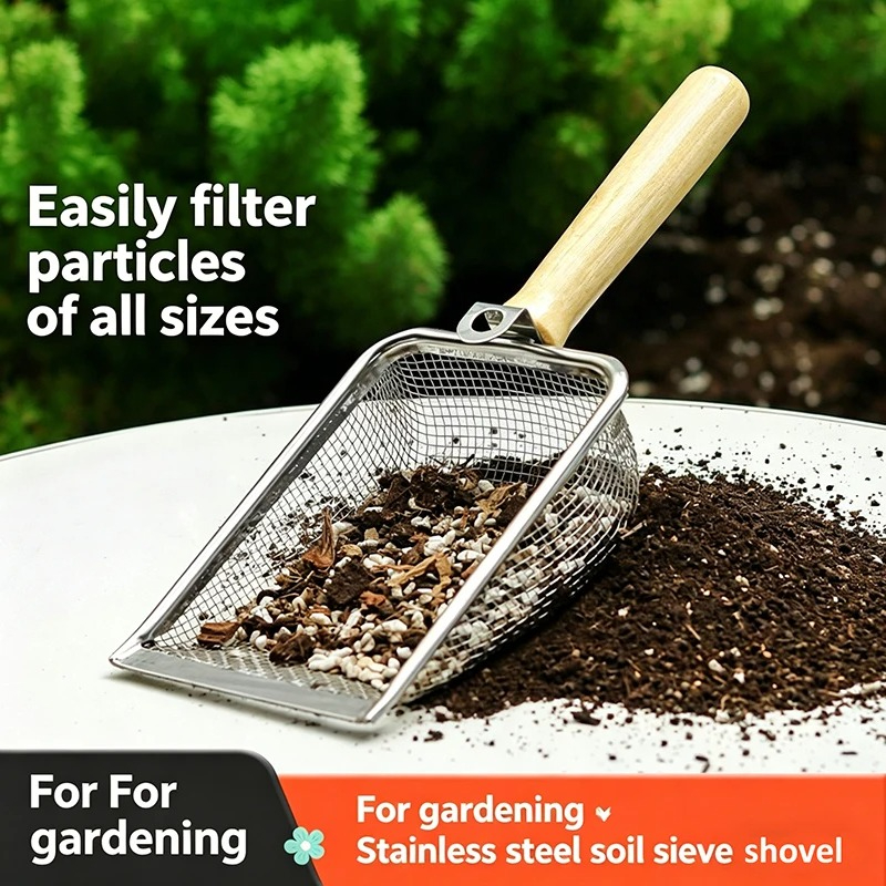 Stainless Steel Soil Sieve Sho – обзор и цена Gardening Tools Spade